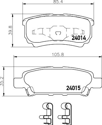 HELLA PAGID 8db355010811 -  Комплект тормозных колодок, дисковый тормоз